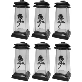   Lumânări Comemorative Mini Trapez din Sticlă cu Elemente Decorative
