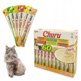  Tratament cremos INABA cu pui pentru pisici 60x14g