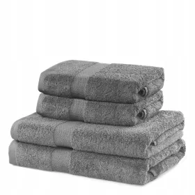 Set de 4 Prosoape de Baie Bumbac Gri, Absorbție Excelentă