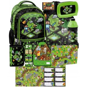    SET 5 BUCĂȚI JOC șCOALA MINECRAFT GEANT PIXEL MINECRAFT ȘCOALA