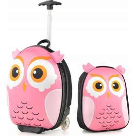    2 seturi valize copii cu rucsac, valiza de voiaj copii, bufniță