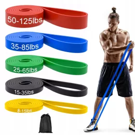    REZISTENȚA LA EXERCIȚI BANDE DE REZISTENTĂ BANDE DE POWER LATEX SET DE 5 SOLIDE