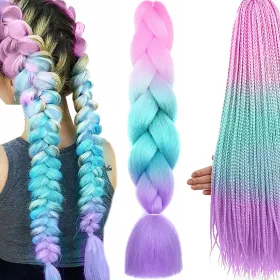   PĂR ARTIFICIAL SINTETIC PENTRU împletituri Impletituri Dreadlocks EXTENSII UNICORN
