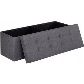  Songmics LSF77K pouf tapitat 110x38x38 cm gri