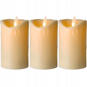  Lumanare LED cu flacara in miscare 10 cm