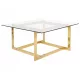  Masuta de cafea patrata Beliani CRYSTAL 80 x 80 x 40cm auriu