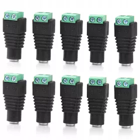    10 buc. Conector DC mamă cu adaptor pentru cablu pentru bandă LED
