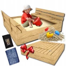  Cutie cu nisip din lemn neted 120x123 mat