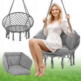    SCAUN DE GRADINA ATLANT LEAGAN CUIB DE BARZA CU PERNA LEA GREY