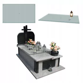   Podstawkă Din Sticlă TMK ArtDeko pentru Znicze și Flori - 90×52 cm