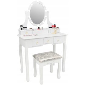    Masuta de toaleta Funfit, alb mat, 80 x 137 x 40 cm + Sticker pentru carti, benzi desenate, Mobilek Store