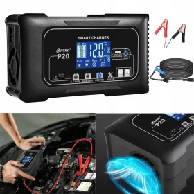    REDRESOR INTELIGENT PUTERNIC ÎNCĂRCĂTOR 20A LCD BATERIE 24V 12V AUTOMAT
