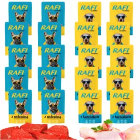    Rafi Dolina Noteci mancare umeda pentru caini, vitamine, plic pui, 400g