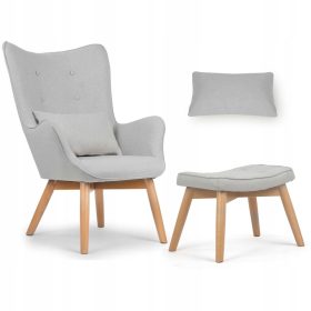  Fotoliu cu aripa Sofatel, nuante de gri