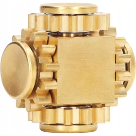  Jucărie de filare din alamă, Spinner cub Gear Fidget,