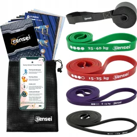    SET 4 BANDE POWER + MÂNER, Benzi pentru exerciții de rezistență, tracțiuni