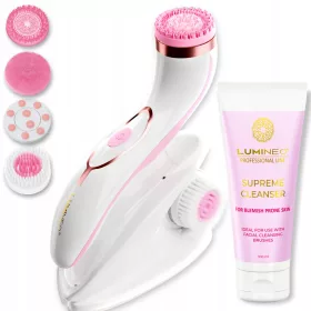    Lumineo Brush PRO roz 4 varfuri + gel pentru ten problematic