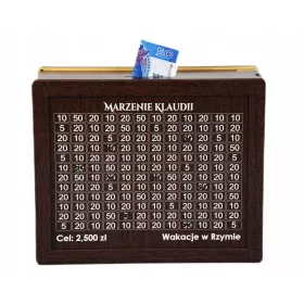    Pușculiță zgâriată Gravura personalizată Provocare Cadou Zi de naștere Diverse sume