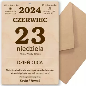    CALENDAR CALENDAR Cadou pentru tata de ZIUA TATELLULUI lemn PERSONALIZARE LM