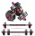  Set de gantere bituminoase reglabile 10kg 2x5kg