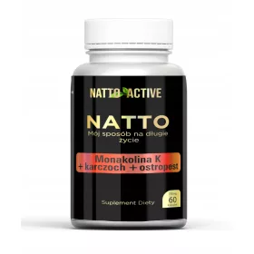   Supliment Natto Active cu Monakolina K, Vitamina K2 MK7 și Nattokinază - 60 Capsule