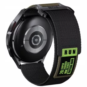    Curea de ceas din nailon C24 Tactical Run de 22 mm negru/verde