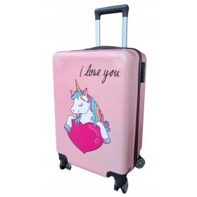    VALIZĂ UNICORN CAL ROȚI INIMĂ PENTRU COPII COD DE CĂLĂTORIE