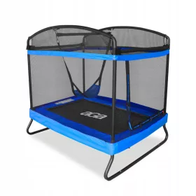    Trambulina de Gradina Aga pentru Copii cu Plasa Dreptunghiulara 122x183cm + Leagan
