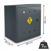 Dulap gaz Jurdaw SG60GS 600 × 600 × 250 mm fără perete din spate, antracit