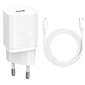    Încărcător de perete Baseus USB-C 20W + cablu de încărcare rapidă iPhone Lightning