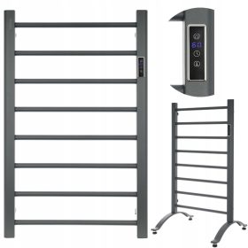    Radiator baie electrica EBERG, uscator scara, in picioare, 200W, gri