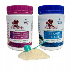    Bacterii pulbere pentru fose septice, sifoane, latrine, statii de epurare 500 g 4 in 1