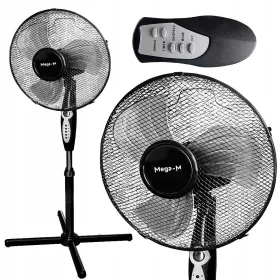  Ventilator de podea Mega-M Ventilator 40 cm negru