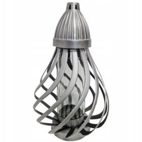    Lumânare de mormânt Lanternă mare de argint 36 cm plasă îndoită