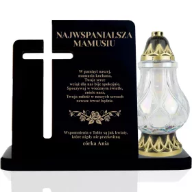   Statuetă Funerară Personalizată din Lemn în Forma de Cruce
