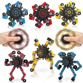    Fidget Finger Hand Spinner Robot Deformabil Mic Gadget mecanic