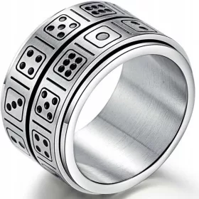    Anxiety Fidget Double Layer Spinner Dice Zeus Rings For Men Fidgeting