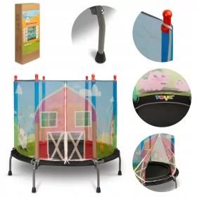   TRAMPOLINĂ DE Grădină IMPRIMATĂ SIGUR PENTRU COPII JUCĂRIE DE INTERIOR