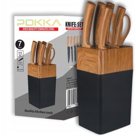    CUTITE DE BUCATARIE IN BLOC 5 buc. SET DE CUTITE SUPPORT ASCUTITOR FOARCINE