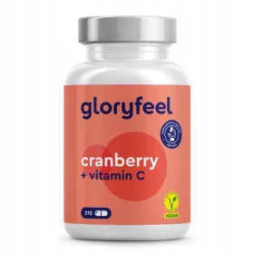   Kapsule cu Merișoare și Vitamina C Gloryfeel - Pachet 210 Bucăți, Vegan, Fără Aditivi