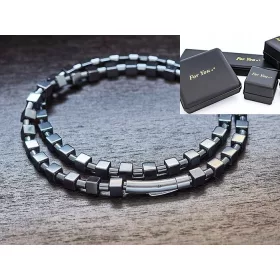    Colier din margele de hematit 6mm + inchidere eleganta / lungime la alegere