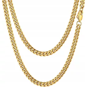 LANȚ LARGE DE AUR LANȚ PANCER 6 MM 60 CM DIAMANT