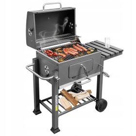    Gratar mare cu carbuni de gradina cu REGLAR si capac GRATA FONTA Mega-M