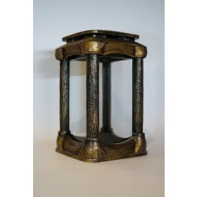 Lumânare Memorială Clasică Aurie cu Design de Capelă