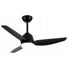    Ventilator de tavan HELIOS Alb-negru | Motor DC cu telecomandă | Lampa, 106 cm