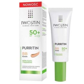   Iwostin Purritin BB Cream SPF 50+ pentru Ten Gras și Acneic, 30 ml