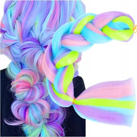    PĂR ARTIFICIAL SINTETIC PENTRU împletituri Extensii împletituri UNICORN