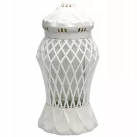    Lumânare Mare Grave Lantern Ajurat Alb Vază Glamour Vitraliu 37 cm