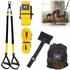    BANDE DE EXERCIȚI TRX CROSSFIT SET CENTURI ANTRENAMENT FITNESS CU ACCESORII