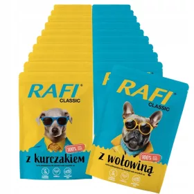    RAFI CLASSIC Hrana umeda pentru caini Dolina Noteci mix de arome 20 x 400g
